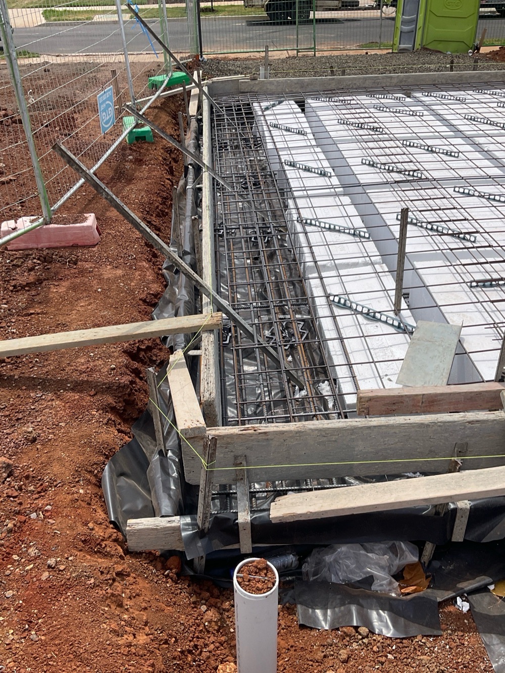 Stormwater or sewer pipe damaged before the pour, Melton South